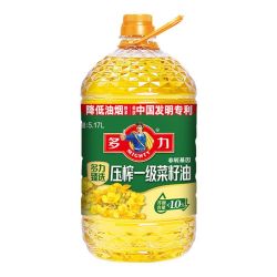 多力 臻选压榨一级菜籽油 5.17L 低芥酸非转基因
