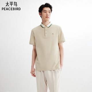 太平鸟 男士翻领短袖POLO衫