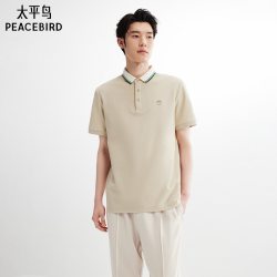 太平鸟 男士翻领短袖POLO衫