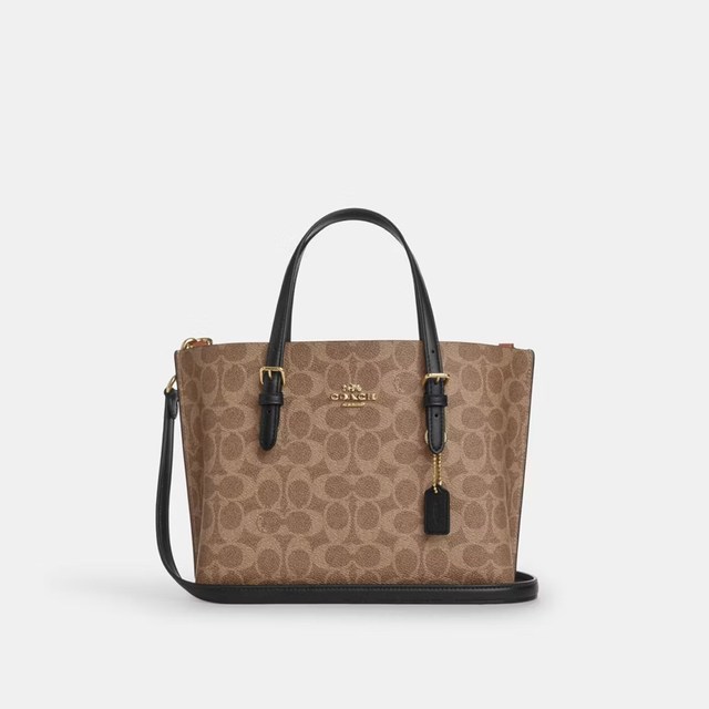 COACH 品牌徽标拉链 女士手提包