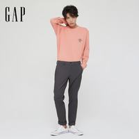 Gap 男装夏季纯色中腰通勤修身百搭舒适休闲长裤500357 深灰色 36 (175/90A)亚洲码/36X32美码