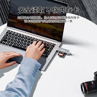 连拓 Type-C读卡器 SD/TF卡 高速传输 电脑平板手机通用