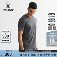 SPYDER 蜘蛛春夏男TRAINING凉感透气舒适运动短袖圆领T恤25ES455M 磁石灰 M