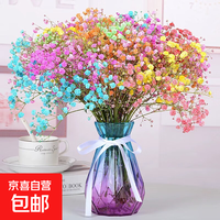 京喜 欧式简约玻璃花瓶水培 15钻石蓝紫花瓶2个不加丝带
