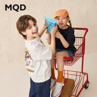 马骑顿(MQD)男大童夏季新品学院风潮酷休闲卡通涂鸦运动短袖T恤