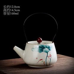 棠门 陶瓷开片可养防烫提梁壶