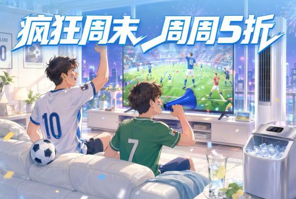 京东家电家居疯狂周末，领5折券！