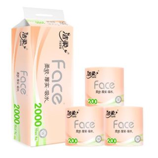 百亿补贴：洁柔 粉Face系列 加厚4层 卷纸洁柔有芯卷纸2000克