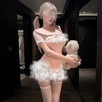 霏慕 情趣水手风制服套装（上衣+可开裆连体衣）
