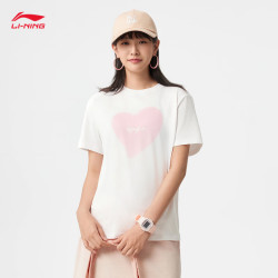 李宁 AHSV260 女款棉质短袖T恤 标准白260-1 L