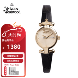 Vivienne Westwood 西太后女士手表女时尚皮带简约气质女表腕表  黑色女表