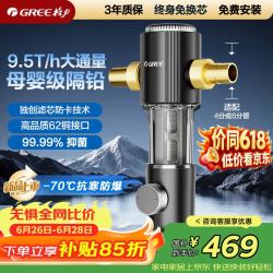 格力 前置净水器水霸王 9.5T/h家用全屋净水自来水前置自动清洗
