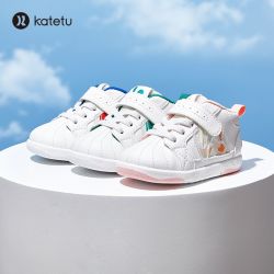 卡特兔 宝宝学步鞋一段步前鞋婴儿鞋子防滑舒适透气儿童小白鞋