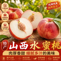 京世泽 蛋枣水蜜桃 【应季鲜桃5斤】净重4.5斤装81g+