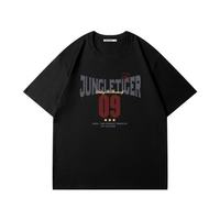 丛林老虎 潮牌 欧美风复古新款嘻哈hiphop宽松纯棉T恤男 XL 专区3件129元任选!