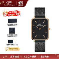 Daniel Wellington DanielWellington）DW手表女流金女士手表石英欧美腕表 生日礼物送女友 全黑盘DW00100467