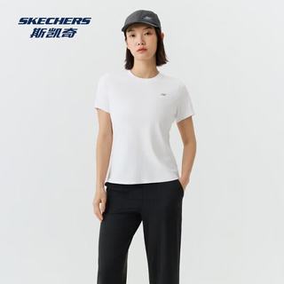 斯凯奇 速干防晒凉感透气 亮白色 XL 运动T恤