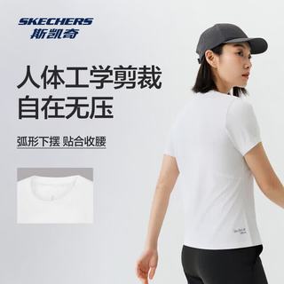 斯凯奇 速干防晒凉感透气 亮白色 XL 运动T恤