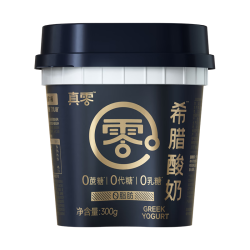 真零 脱脂酸奶B420“瘦子菌”0脂肪0乳糖0添加蔗糖 脱脂希腊酸奶300g*4罐