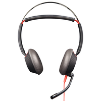 Poly 博诣 Plantronics 缤特力 Poly 博诣 BLACKWIRE C5220 USB-C 压耳式头戴式降噪有线耳机 黑色 3.5mm/type c