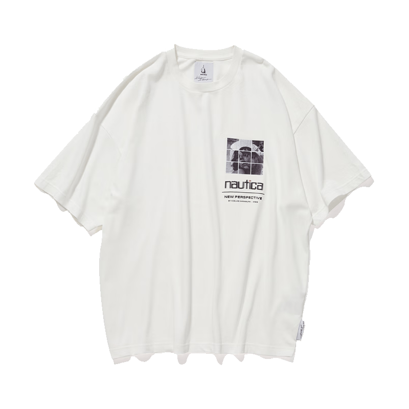 nautica white sail KOTW3306 河村康辅联名 宽松短袖T恤 白色 2XL