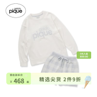 Gelato pique gelatopique春夏大童睡衣套装字母套头衫格纹裤PJNT241460 粉色 140
