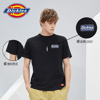 Dickies 美式字母印花 黑色 M 纯棉短袖T恤