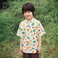 jnby by JNBY 新款江南布衣童装短袖衬衣H型宽松衬衫领26夏男女童1Q6210310 901/多彩系混杂 130 cm