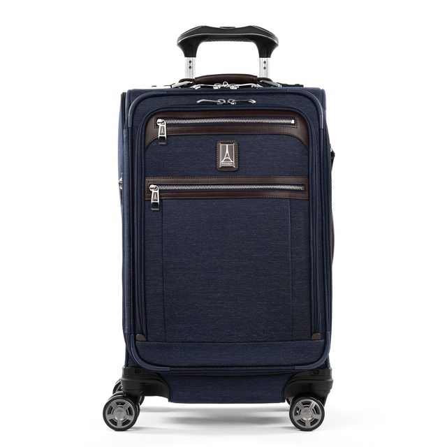 Travelpro 21英寸可扩展软壳登机箱拉杆箱行李箱 万向轮 USB充电 蓝色
