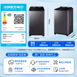 海尔 云溪4.0系列 XQS100-BE77L 双动力防缠绕波轮洗衣机 10KG