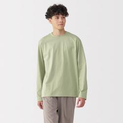無印良品 MUJI 天竺织圆领长袖T恤