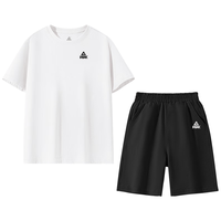匹克 儿童运动套装 男童纯棉短袖篮球服