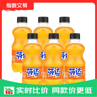 可口可乐 芬达无糖碳酸饮料 300ml*6瓶