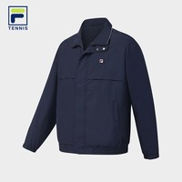 FILA 官方男士梭织外套2026春新款网球运动领口拼色工装夹克