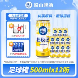 崂山啤酒 崂友记 足球罐 500ml*12听