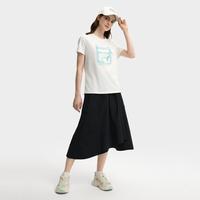 FILA 女装T恤女士时尚休闲舒适圆领日常简约百搭针织短袖衫