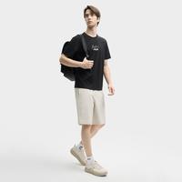 FILA 男装冰丝短袖T恤男士舒适凉感透气圆领针织短袖衫