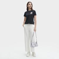 FILA 女装T恤女士时尚休闲圆领简约舒适百搭针织短袖衫