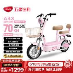五星钻豹 长续航 电动自行车 软糖粉