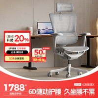 Ergonor 保友优b2/雄鹰 电脑椅人体工学椅家用 电竞椅办公椅子靠背老板椅 灰框-银白网-尼龙脚 精准承托 舒适久坐