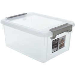 禧天龙 加厚耐用收纳盒 3个装 16L 透明白 40*29*18CM