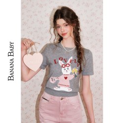 BANANA BABY 春日软萌兔兔 女士针织衫 D252MY036