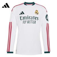 adidas 皇马26-27赛季主场长袖足球衣球员版男款