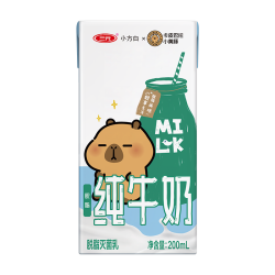 三元 小方白脱脂纯牛奶 200ml*24盒