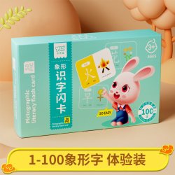 奕思瑞 儿童识字卡片100字象形看图汉字宝宝早教启蒙认字
