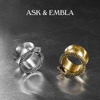 百年灵 ASK&EMBLA Ask & Embla Ouroboros衔尾蛇 空心耳扩 银色8mm TU0718