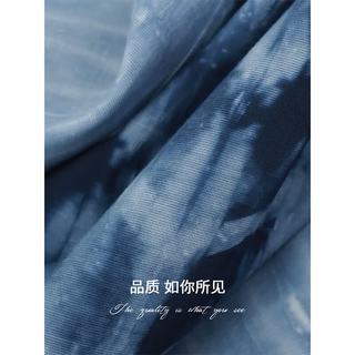 COCOBELLA FR525 手工扎染印花 蓝色 M 衬衫裙