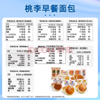 桃李 手撕夹心面包零食早餐食品多种口味可选营养充饥抗饿代餐饱腹 酵母面包牛奶蛋羹味3袋 共 225g