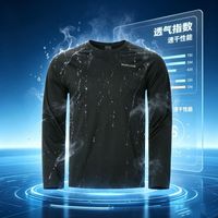 百亿补贴：Rock Cloud 圆领长袖速干舒适运动吸湿速干防紫外线内领TPU标