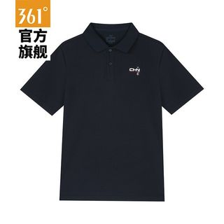 361° 男士翻领透气网面运动T恤